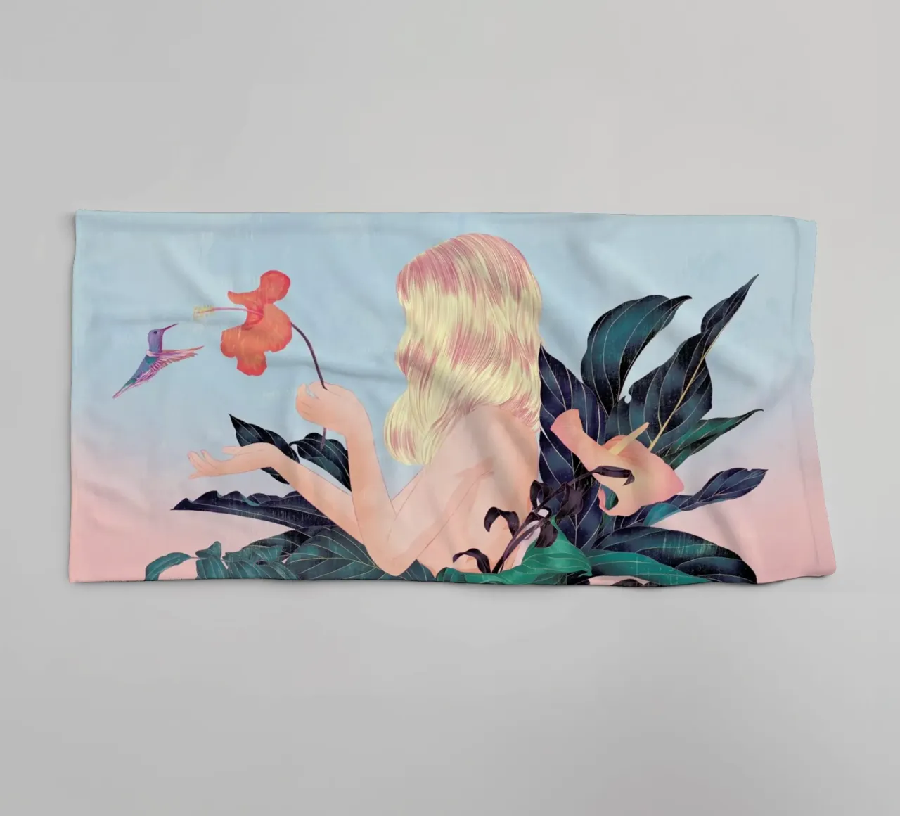Humming Bird asciugamano da bagno da Faunesque