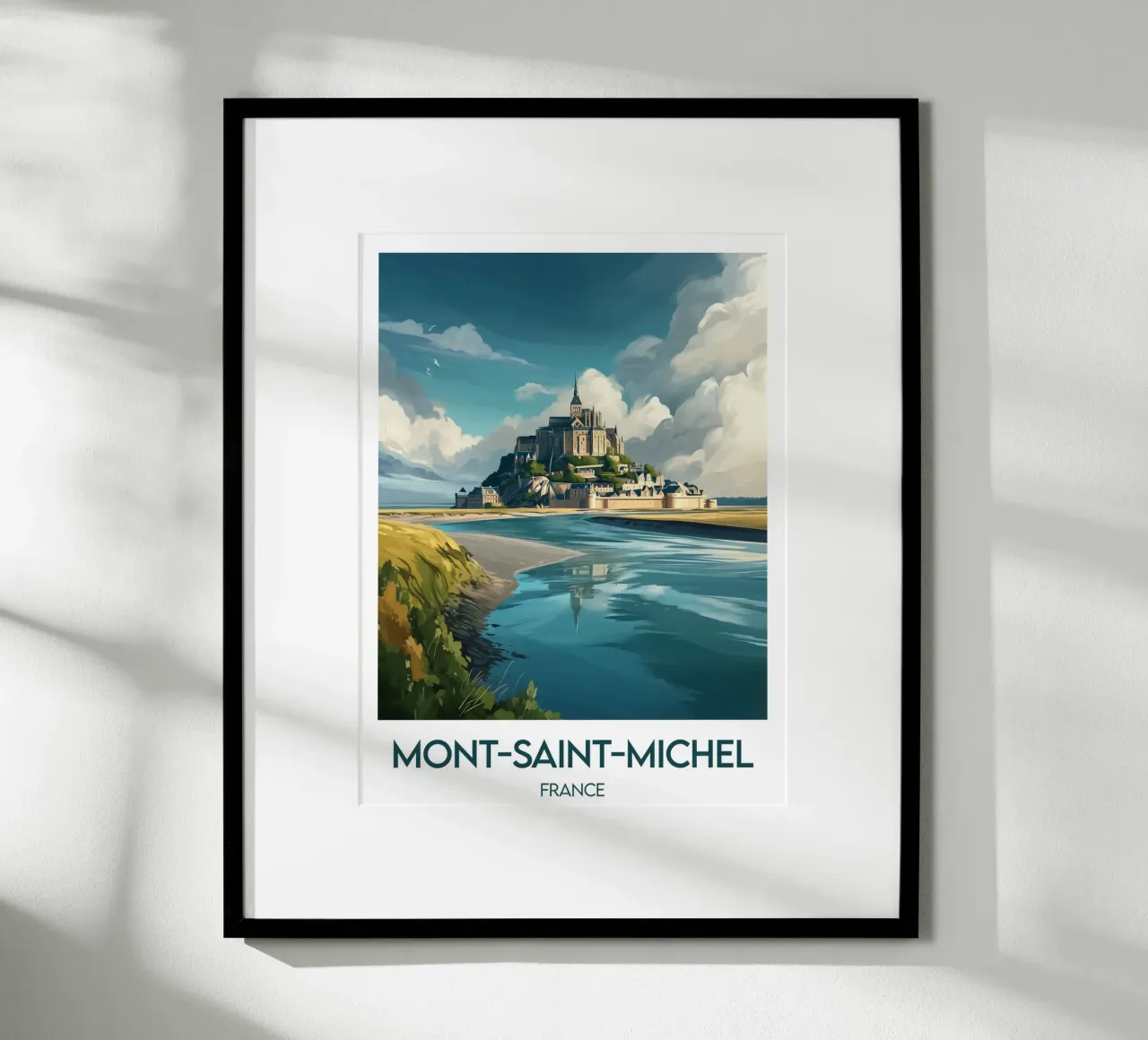 Poster Mont-Saint-Michel Frankreich Poster von Frame the World