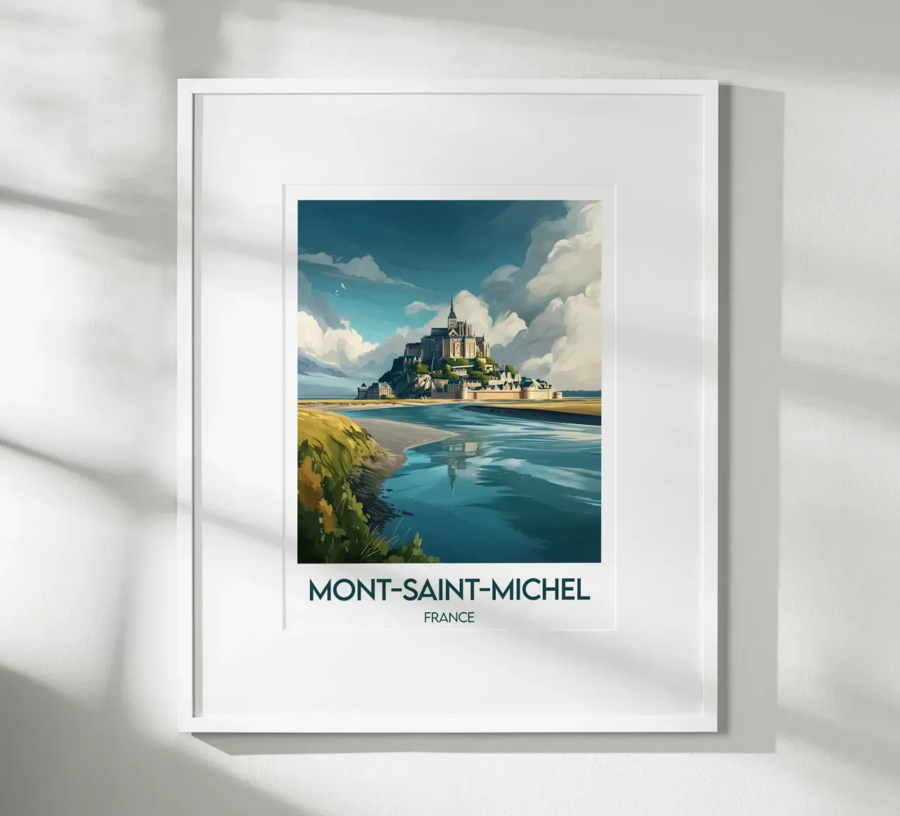 Poster Mont-Saint-Michel Frankreich Poster von Frame the World