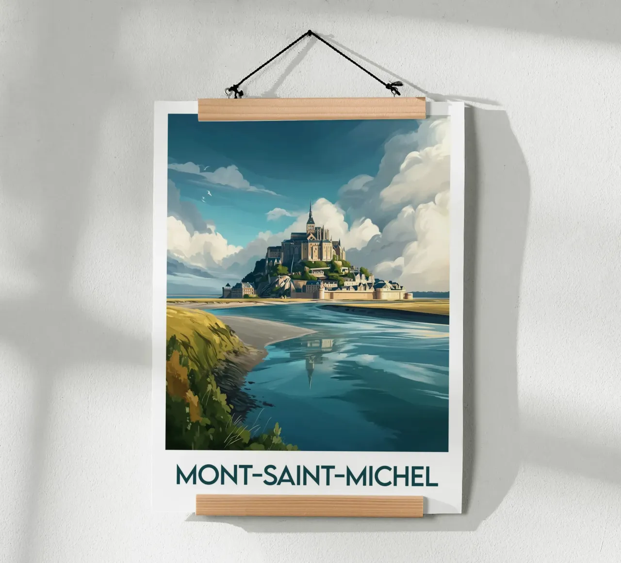 Poster Mont-Saint-Michel Frankreich Poster von Frame the World