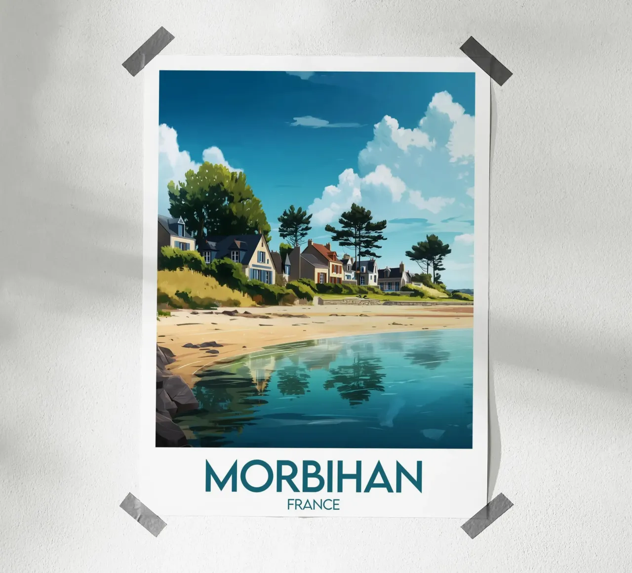 Affiche Morbihan poster con telaio in plastica da Frame the World