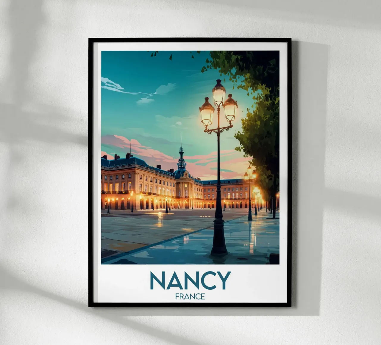 Affiche Nancy poster con telaio in legno da Frame the World