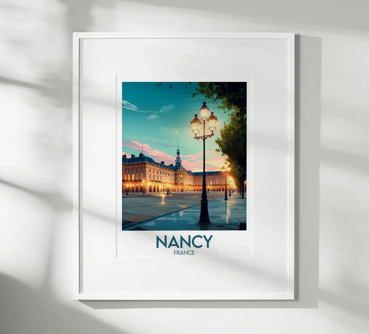 Affiche Nancy poster con telaio in legno da Frame the World