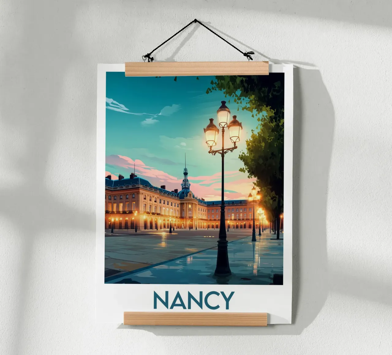 Affiche Nancy poster con telaio in legno da Frame the World