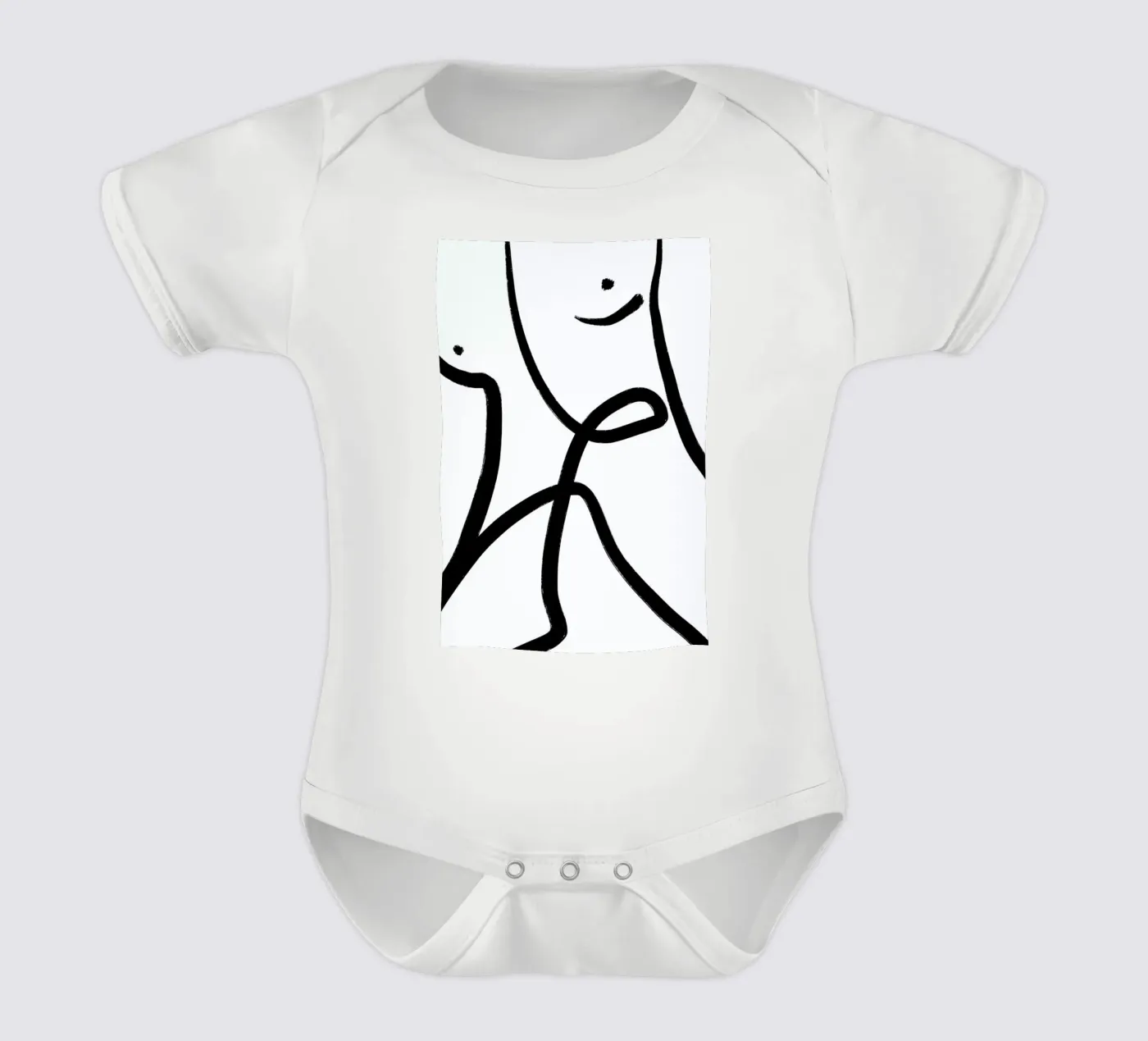 Aligned short-sleeve baby romper by Graphite