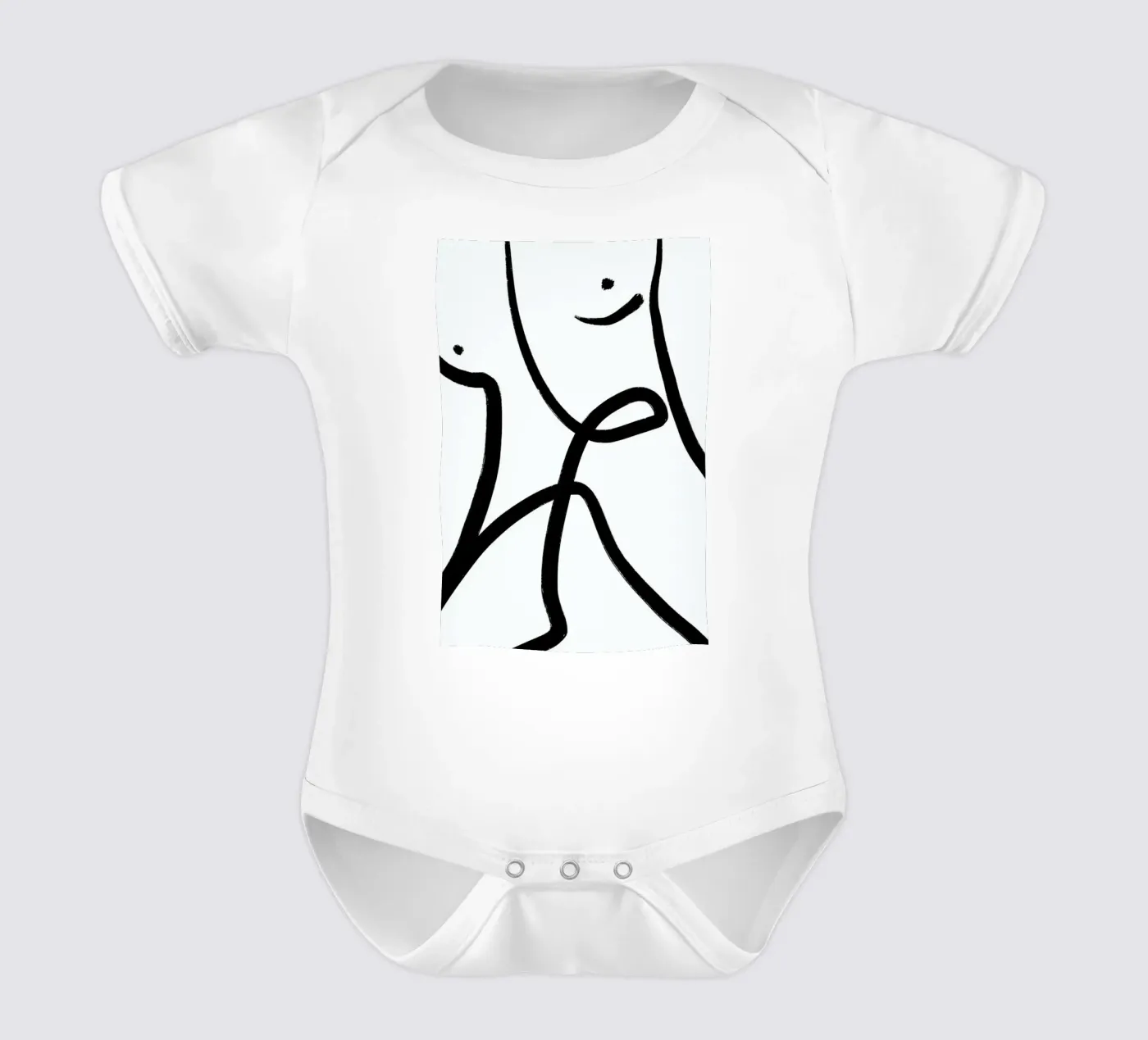 Aligned short-sleeve baby romper by Graphite