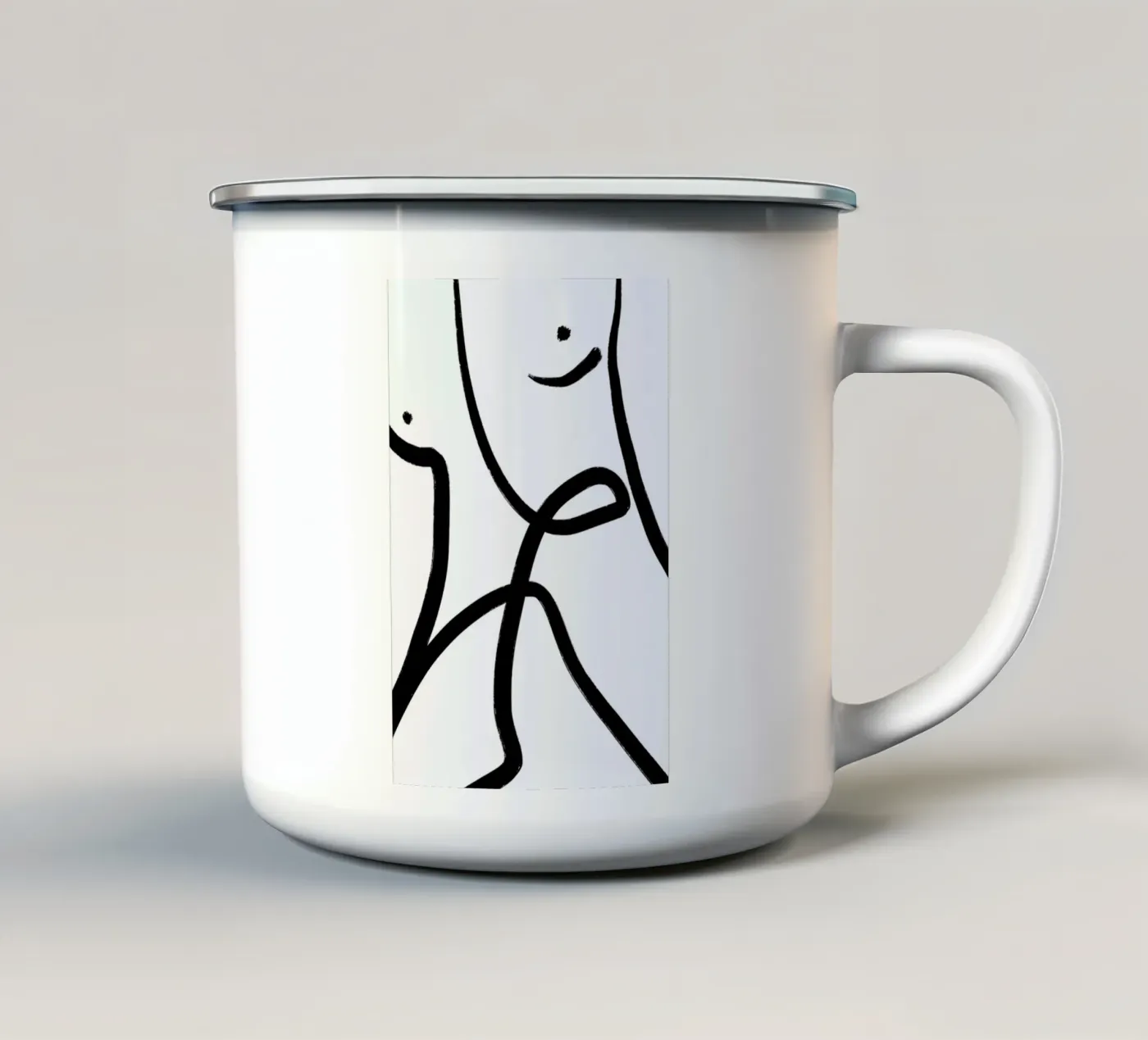Aligned enamel mug by Graphite