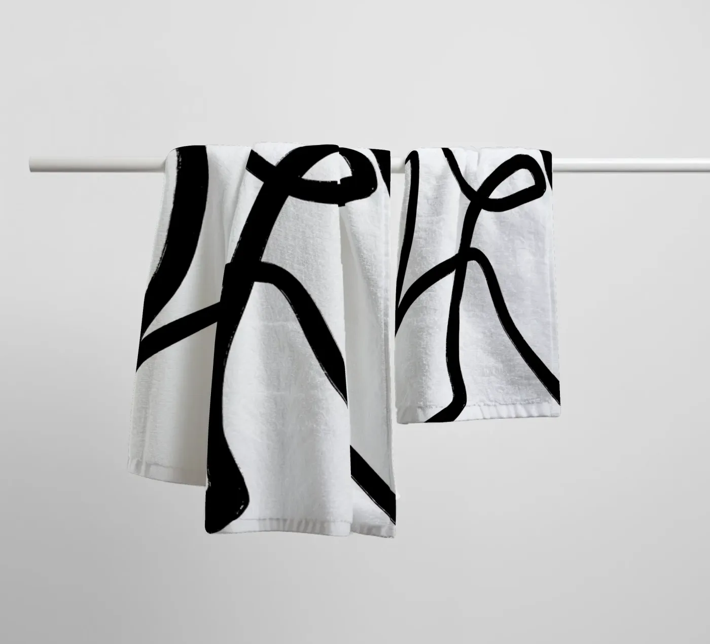 Aligned badhanddoek van Graphite