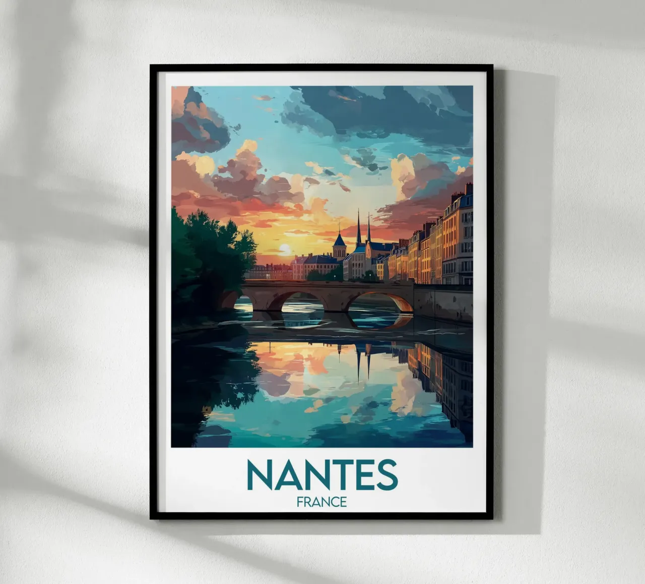 Affiche Nantes poster con telaio in alluminio da Frame the World