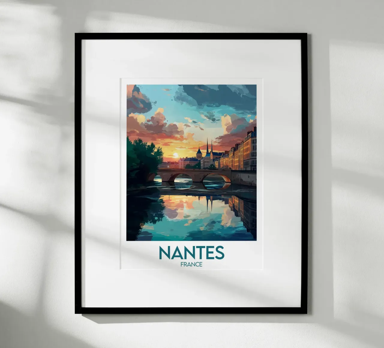 Affiche Nantes poster con telaio in alluminio da Frame the World
