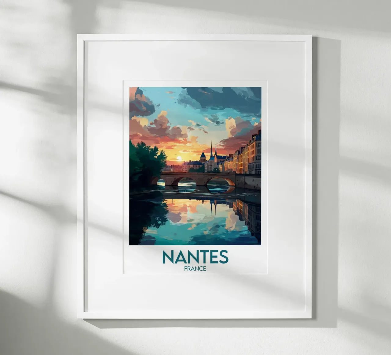 Affiche Nantes poster con telaio in alluminio da Frame the World
