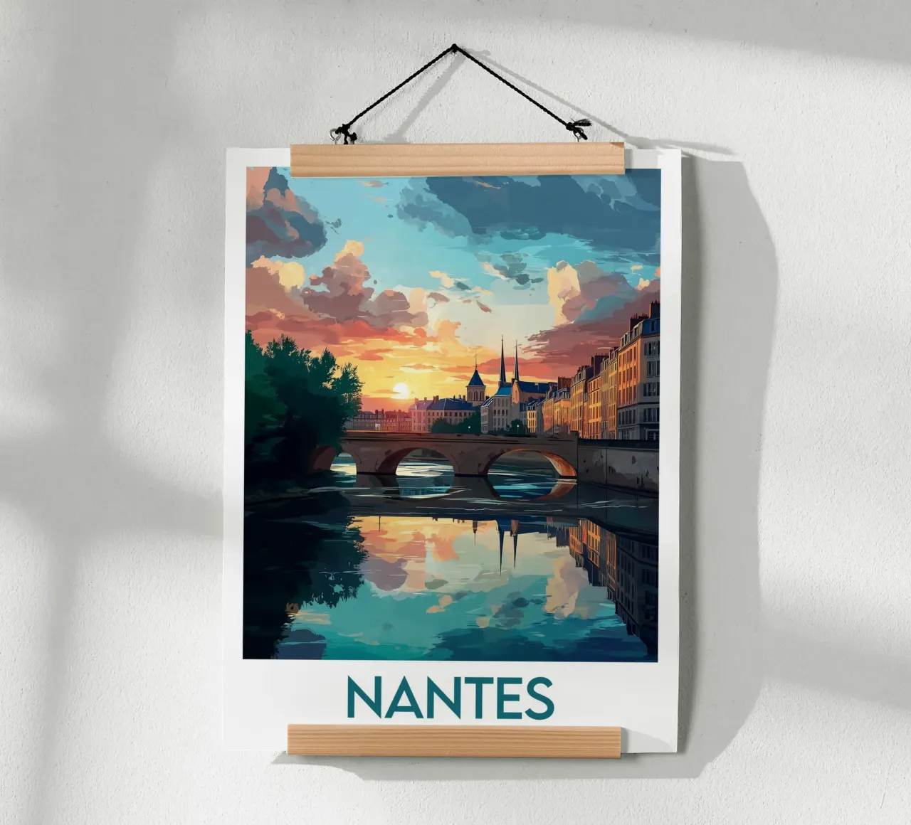 Affiche Nantes poster con telaio in alluminio da Frame the World
