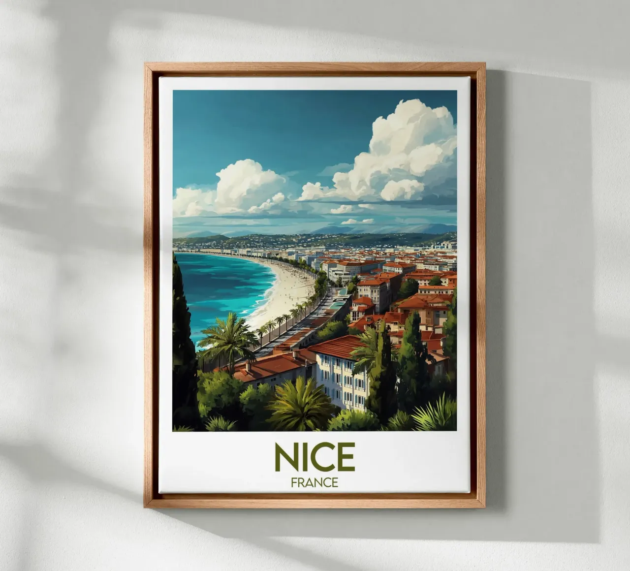 Affiche Nice tela con Cornice a cassetta da Frame the World