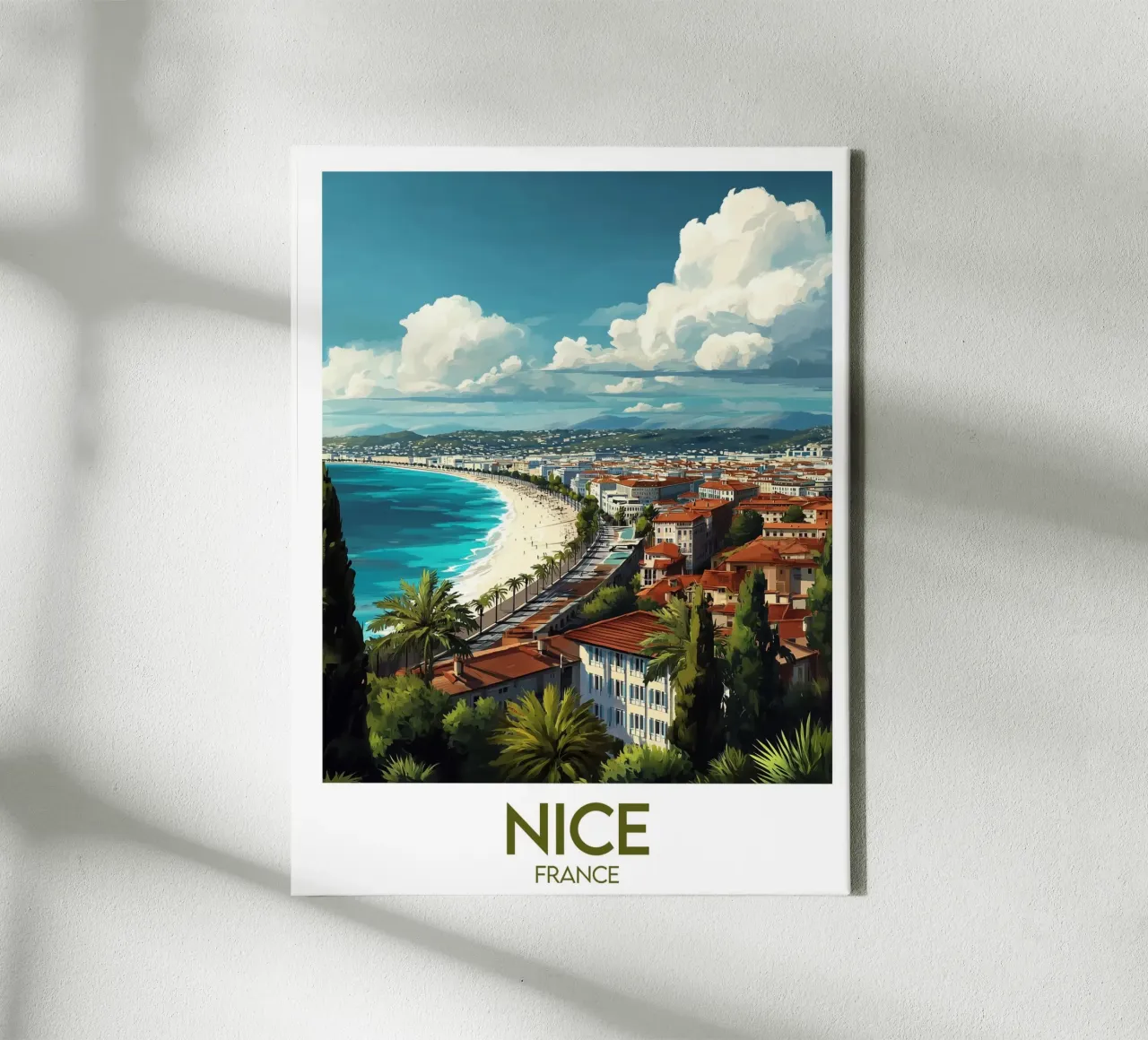 Affiche Nice tela con Cornice a cassetta da Frame the World