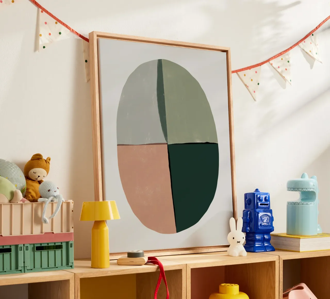 Sage Green canvas with Floater frame by Little Dean