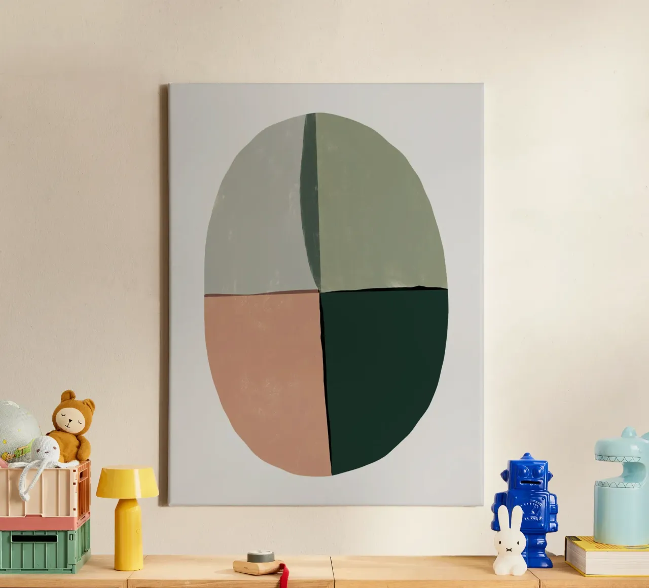 Sage Green canvas with Floater frame by Little Dean