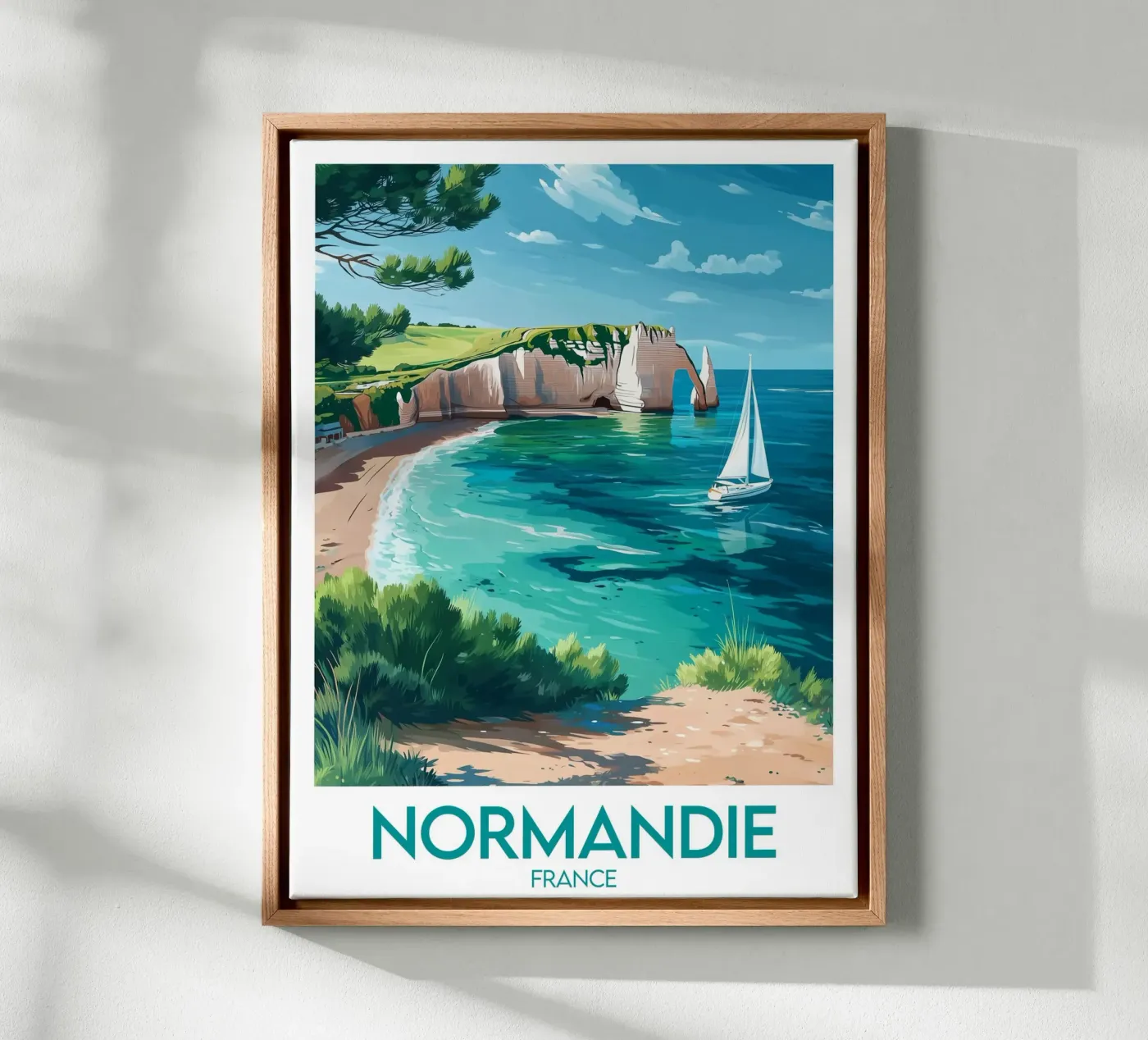 Affiche Normandie France tela da Frame the World
