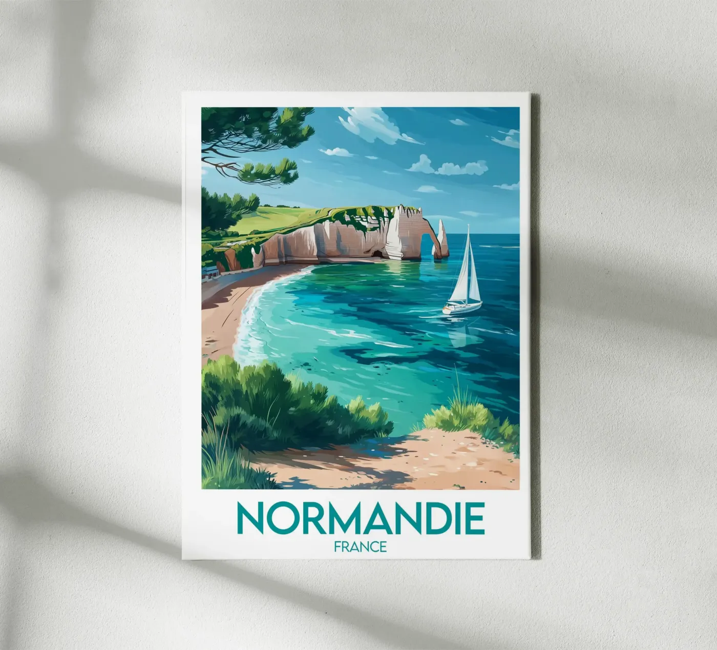 Affiche Normandie France tela da Frame the World