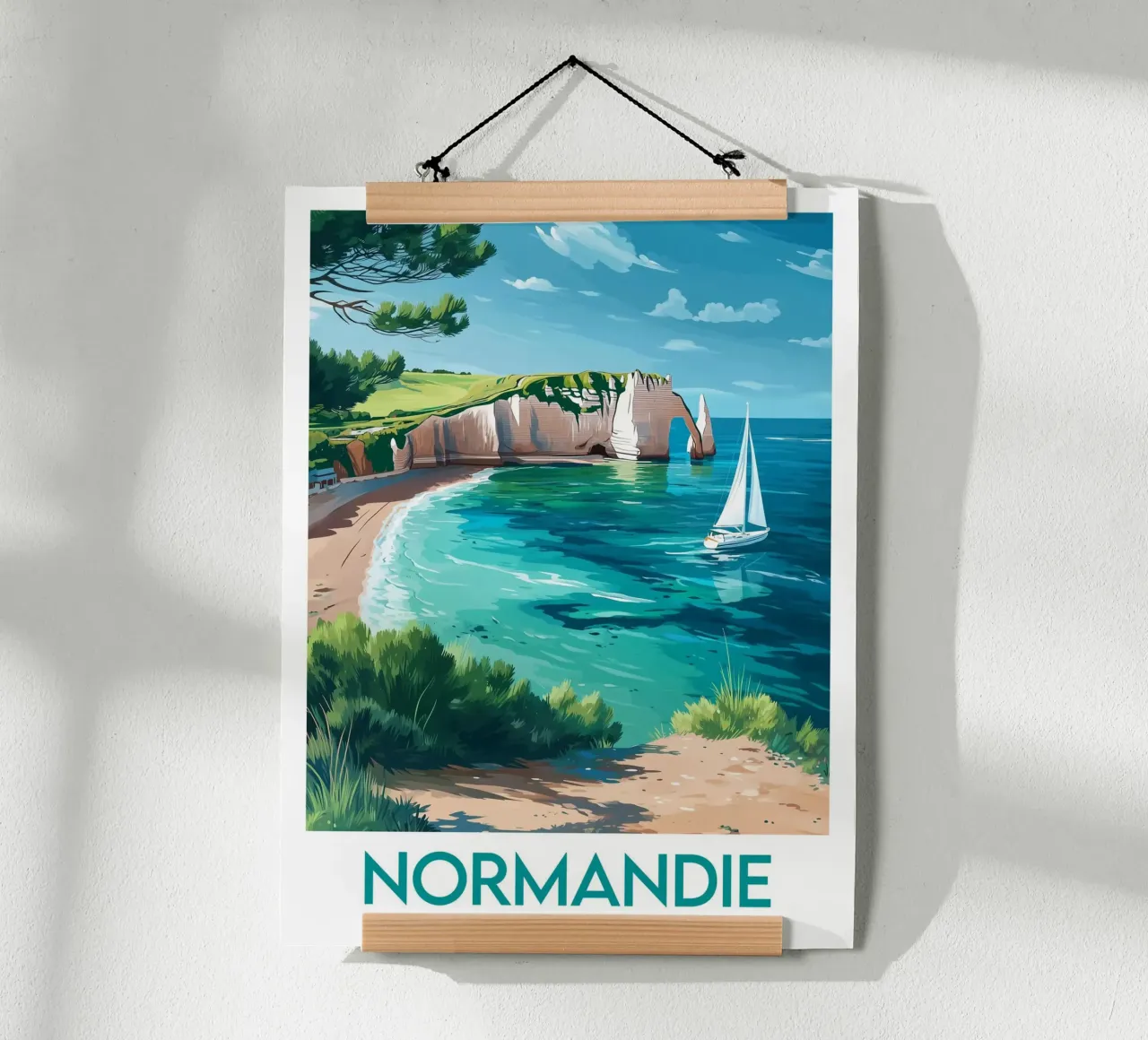 Affiche Normandie Frankreich Poster von Frame the World