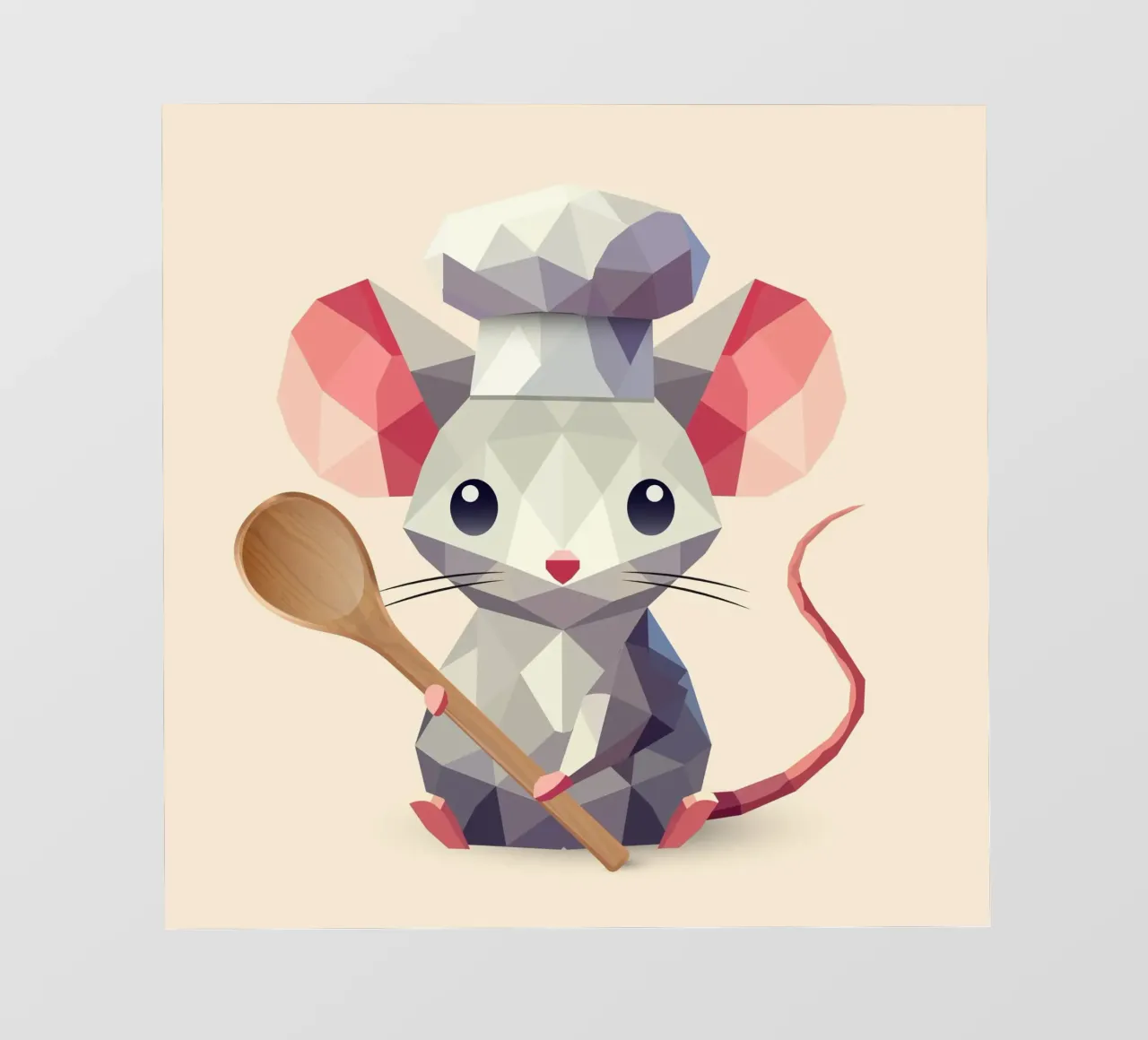 Ratón como chef - Encanto culinario en un estilo moderno lámina retroiluminada de namosh