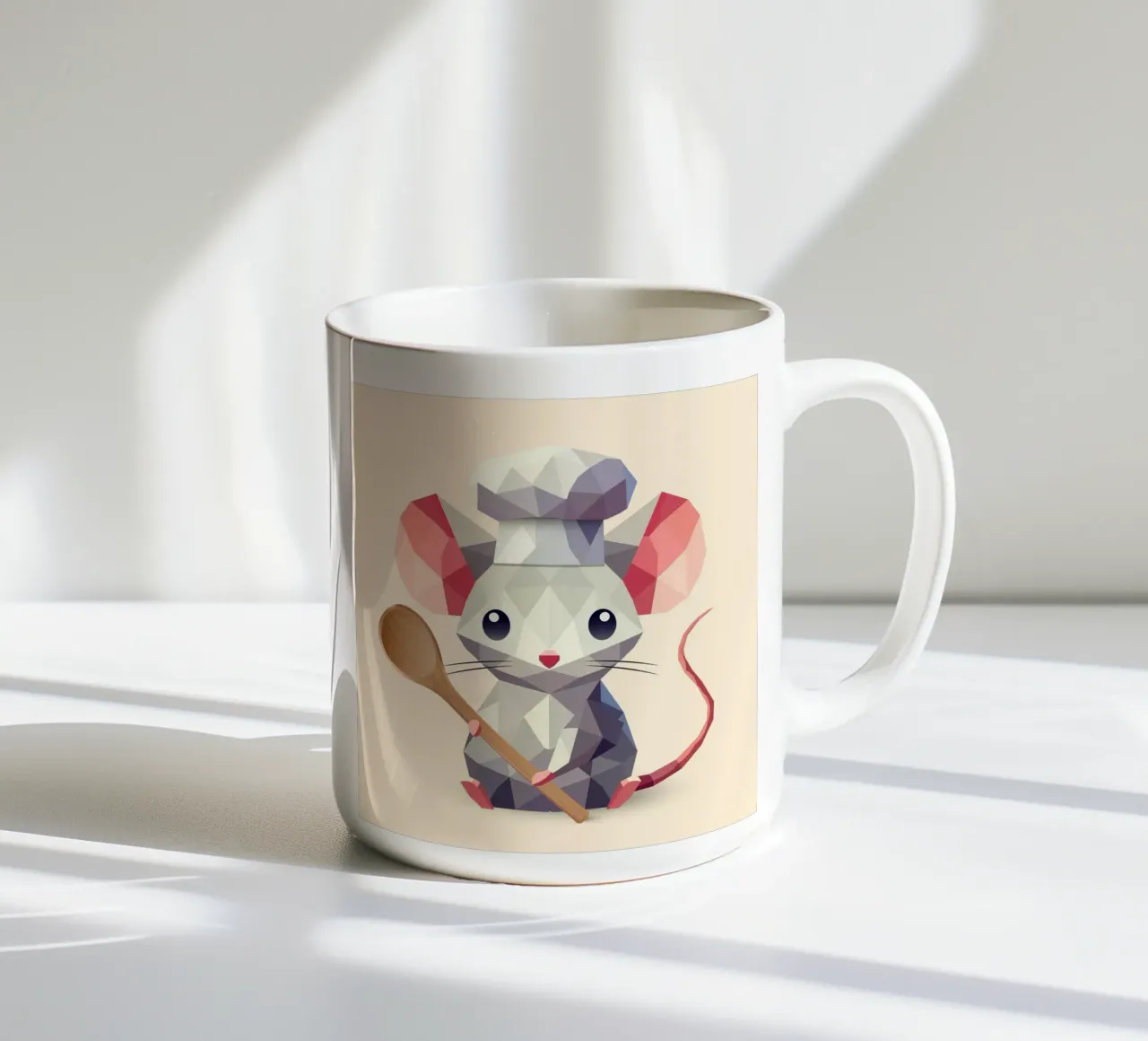 Mouse as chef - Culinary charm in a modern style ceramic mug by namosh