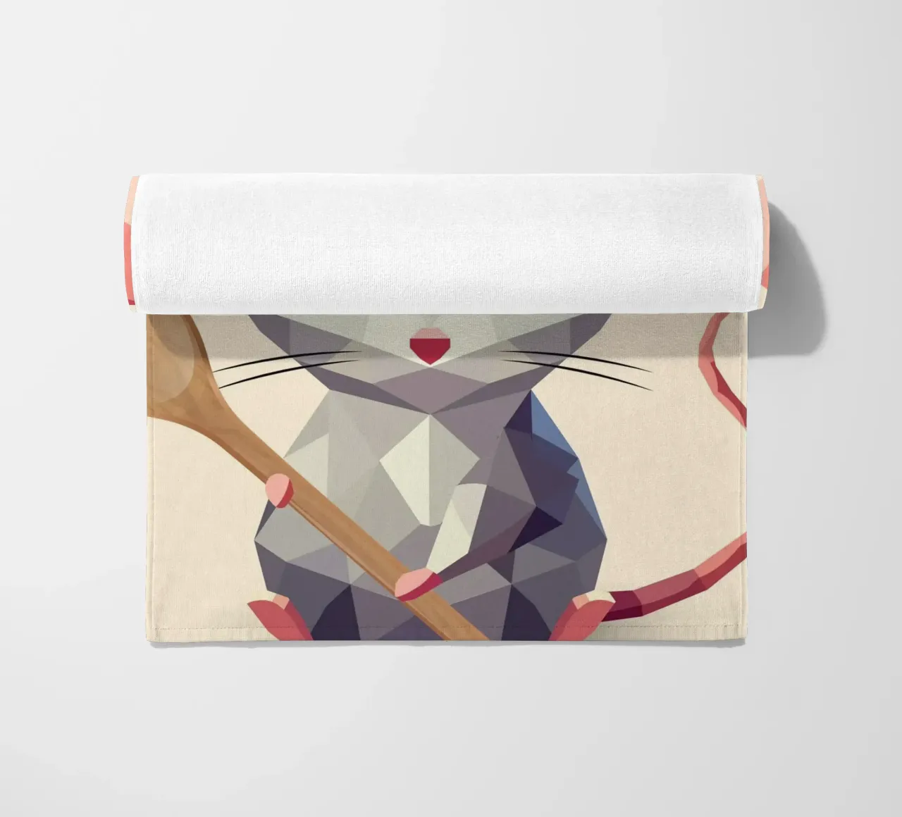 Mouse as chef - Culinary charm in a modern style beach towel by namosh