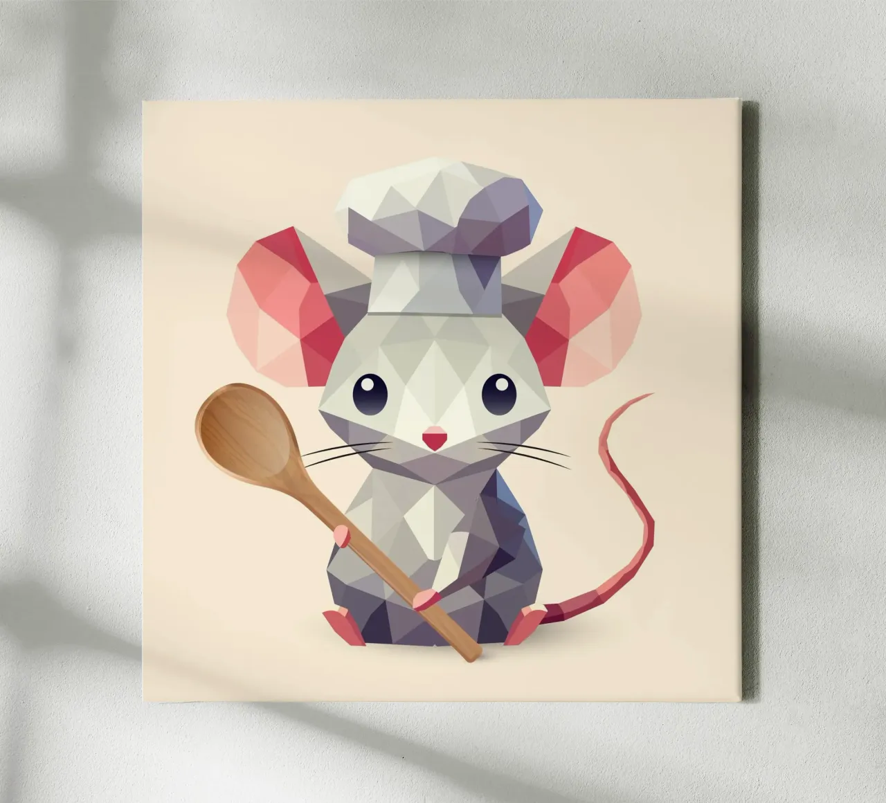 Mouse as chef - Culinary charm in a modern style canvas by namosh