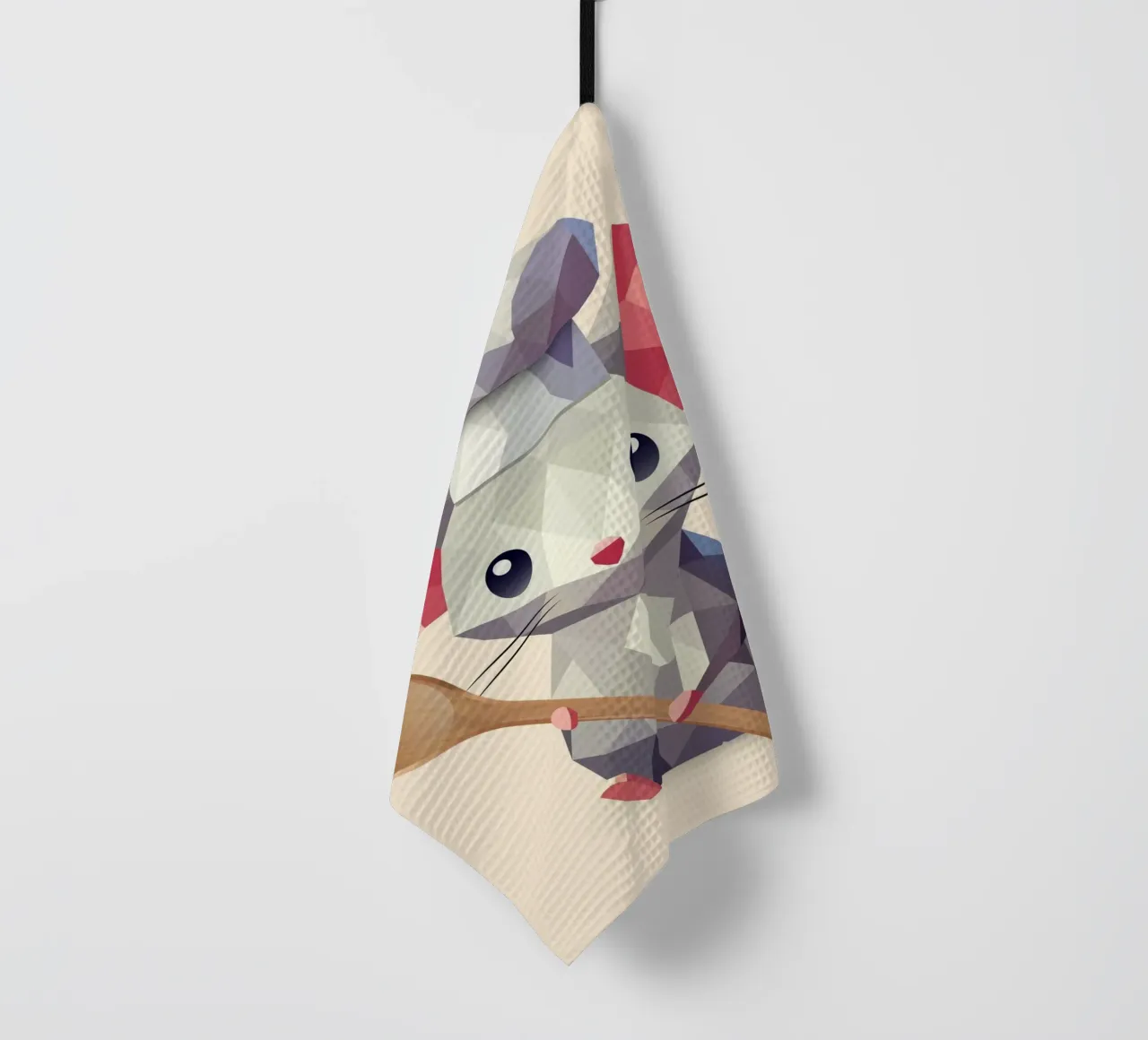 Mouse as chef - Culinary charm in a modern style tea towel by namosh