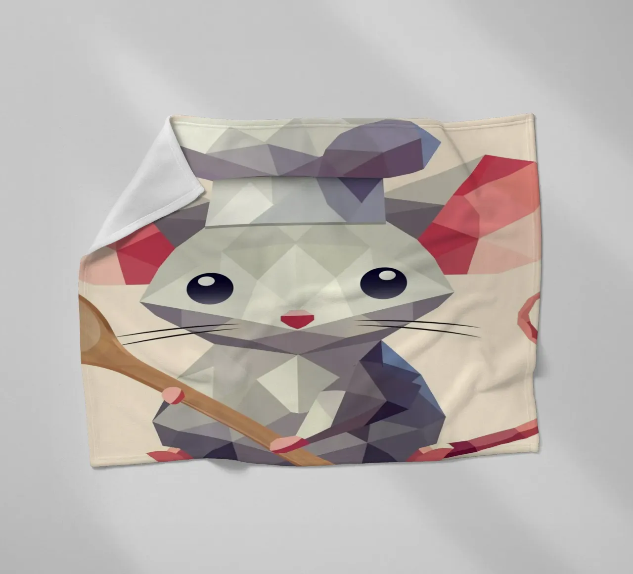 Mouse as chef - Culinary charm in a modern style fleece blanket by namosh