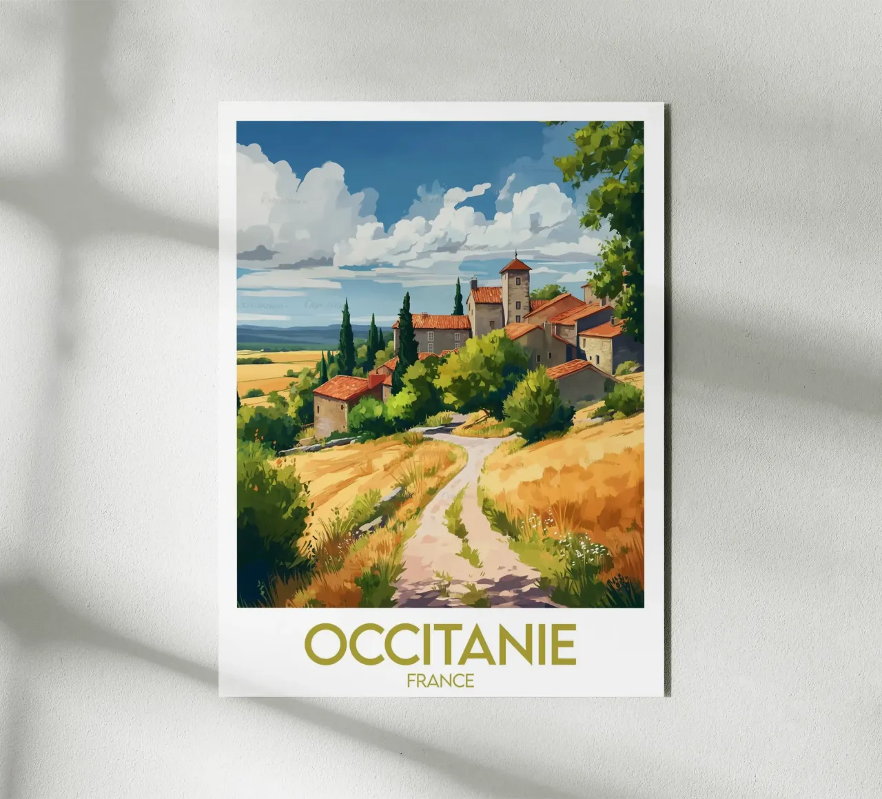 Affiche Occitanie alluminio dibond da Frame the World
