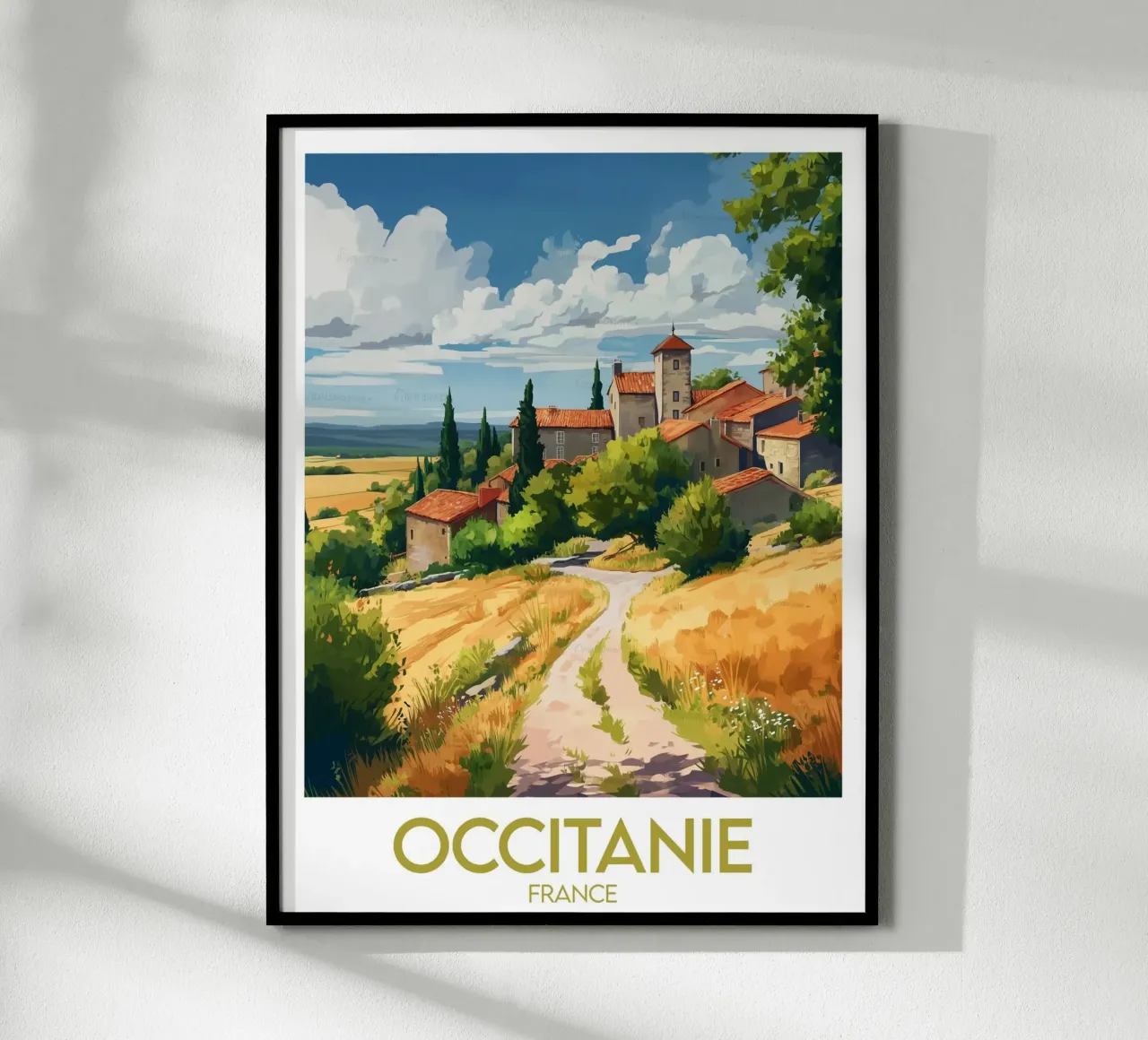 Affiche Occitanie carta hahnemühle da Frame the World