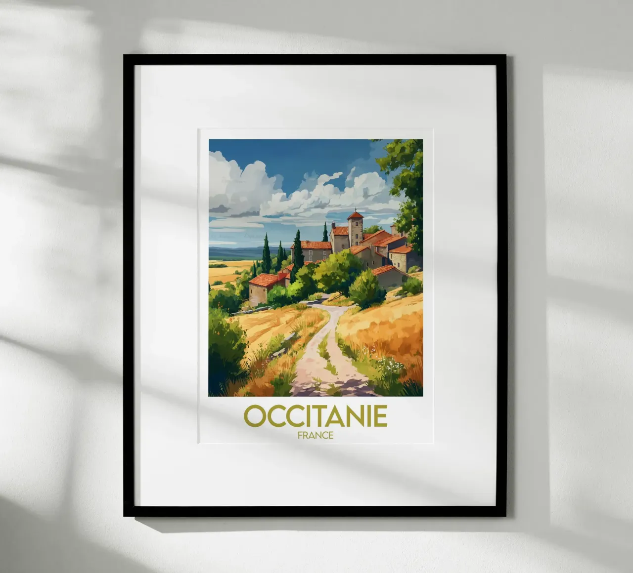 Affiche Occitanie carta hahnemühle da Frame the World