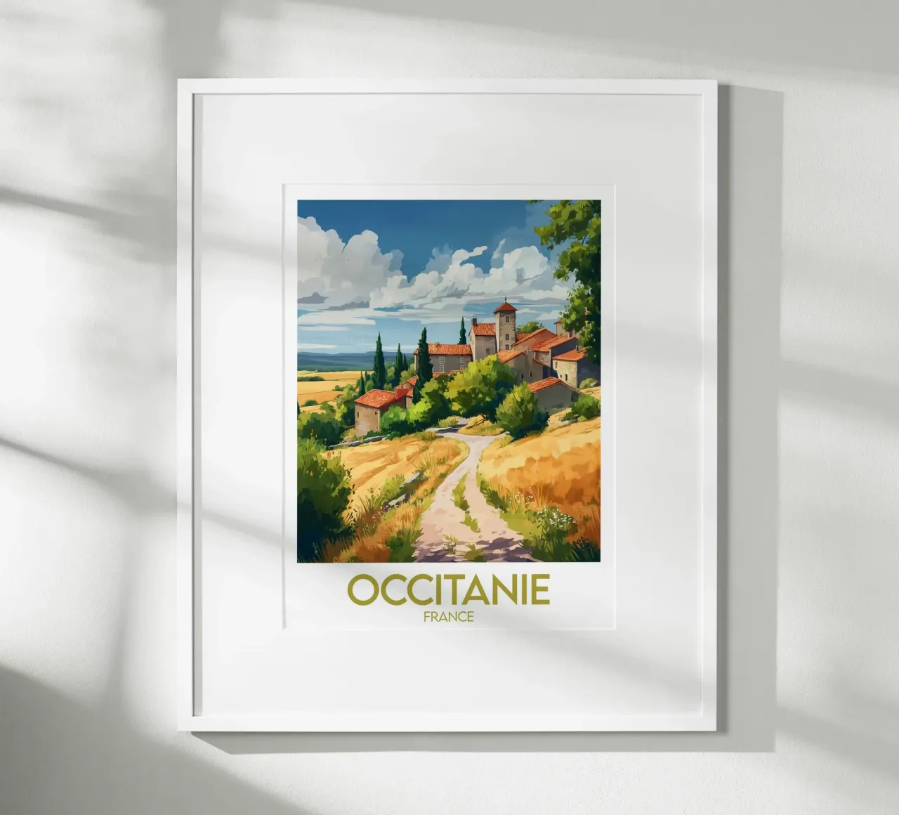 Affiche Occitanie carta hahnemühle da Frame the World