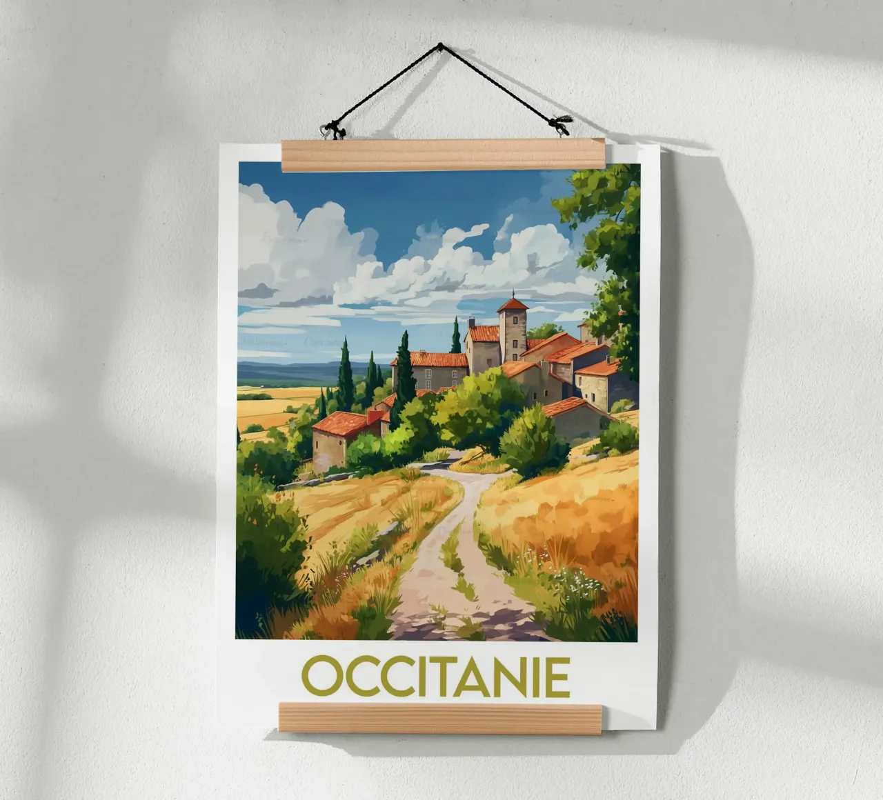 Affiche Occitanie carta hahnemühle da Frame the World