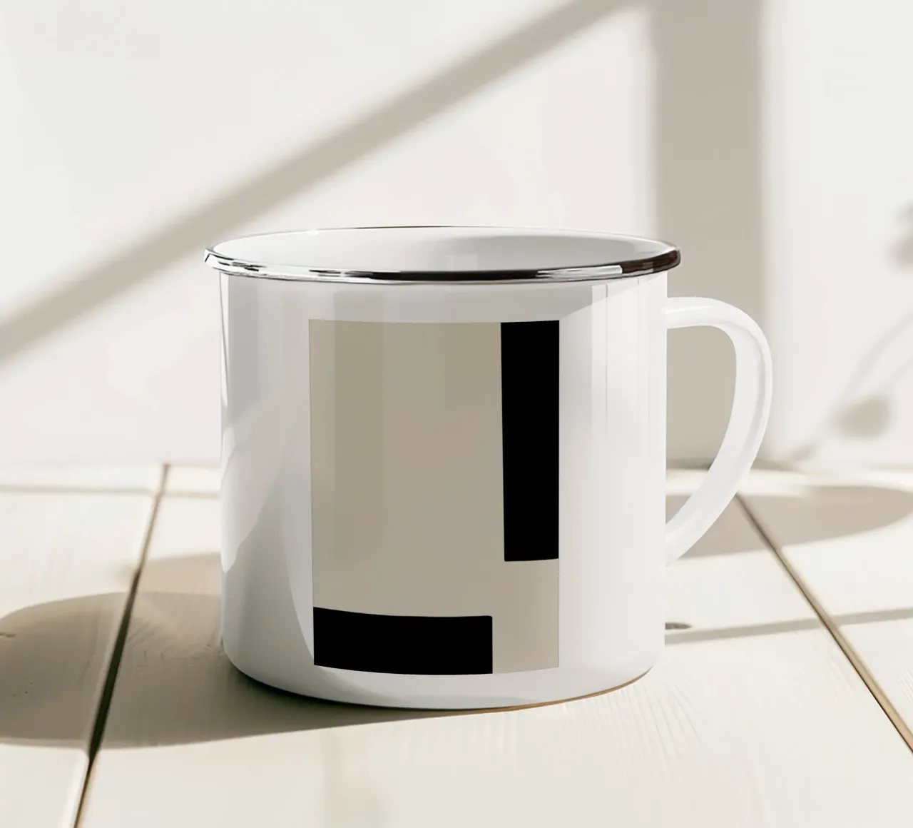 Border taza de esmalte de Graphite
