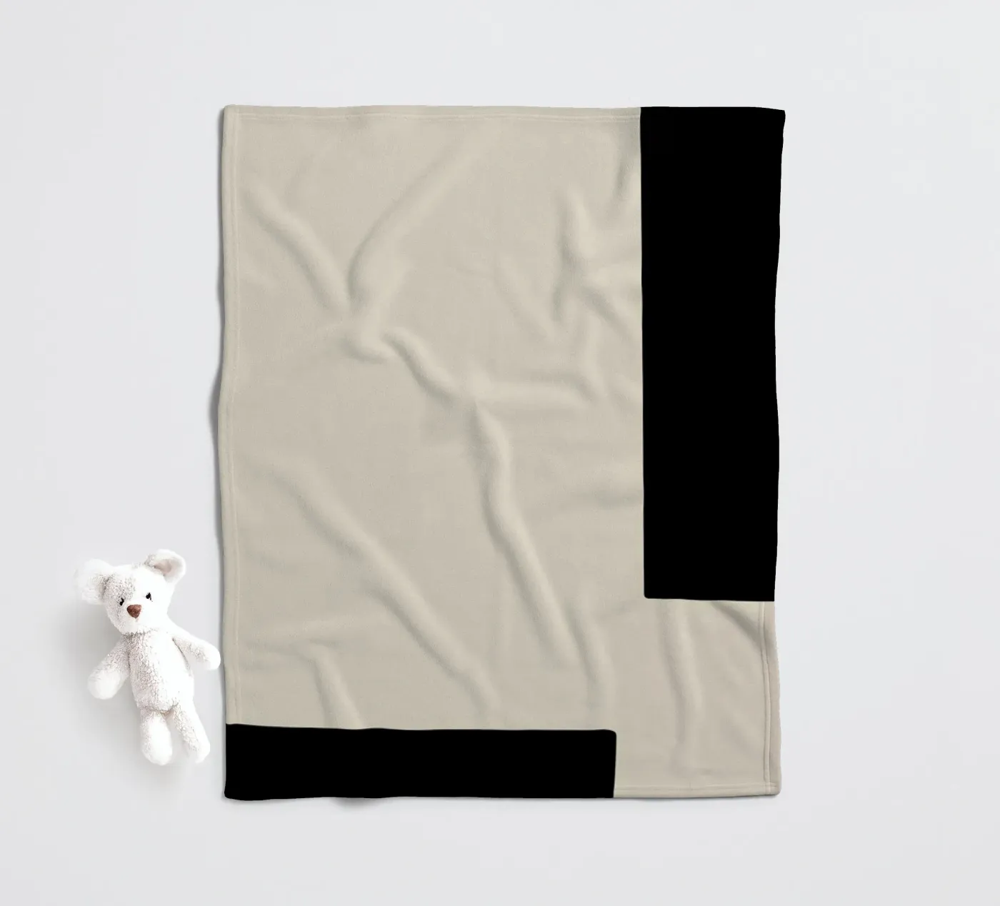 Border fleecedeken van Graphite