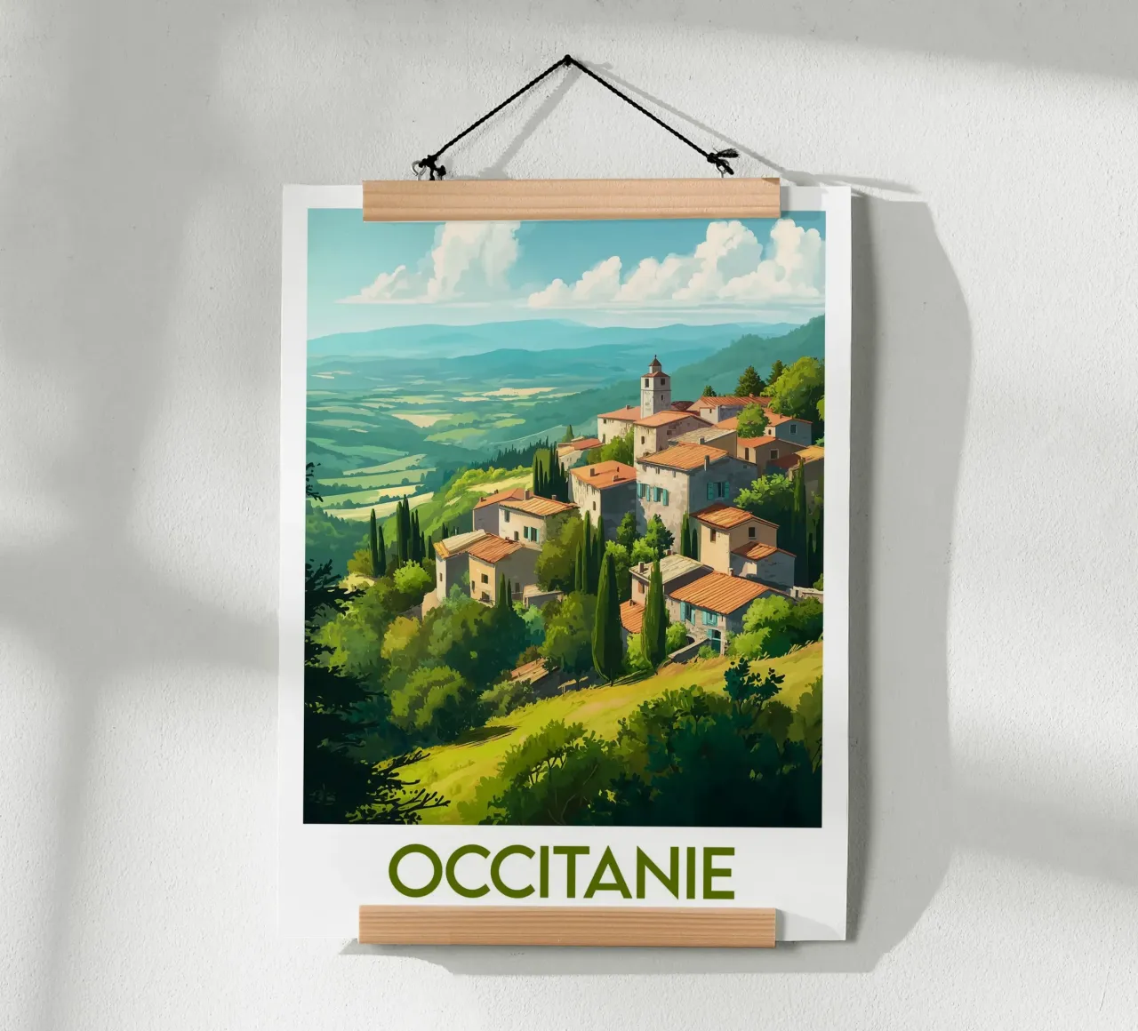Affiche Occitanie poster con telaio in legno da Frame the World