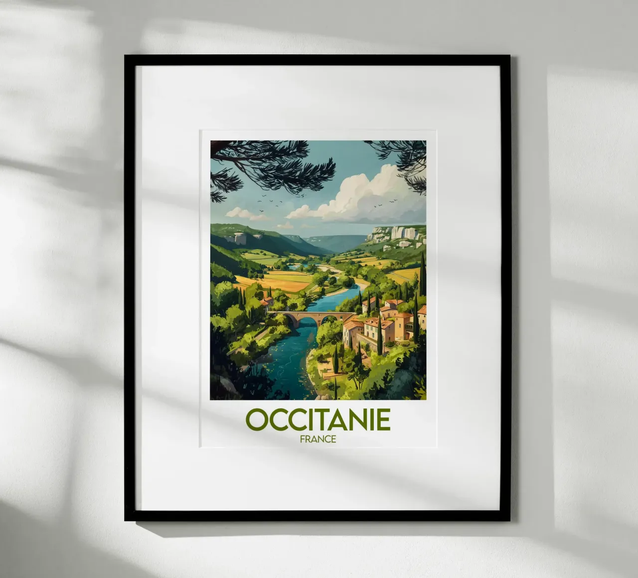 Affiche Occitanie carta hahnemühle da Frame the World