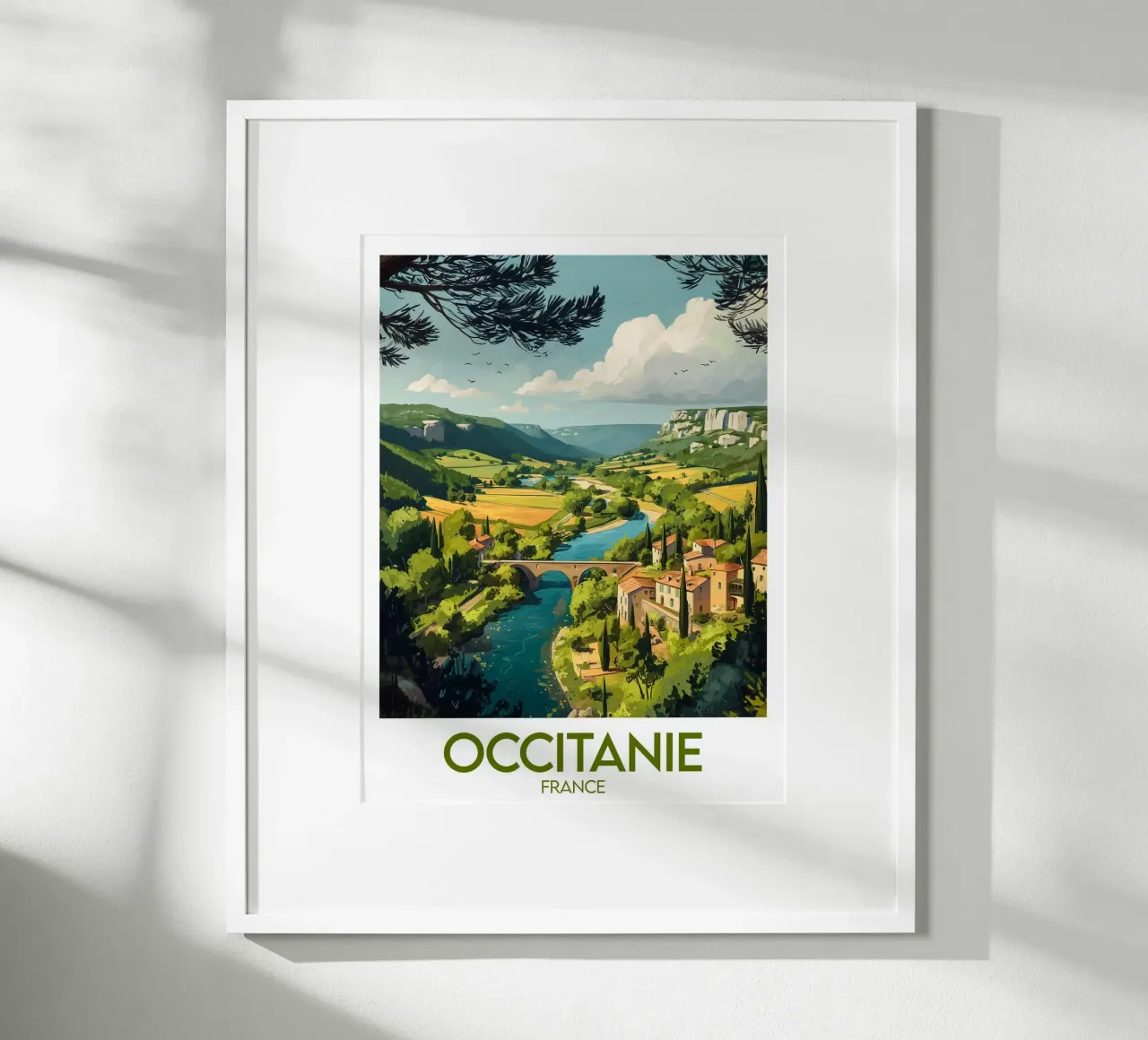 Affiche Occitanie carta hahnemühle da Frame the World