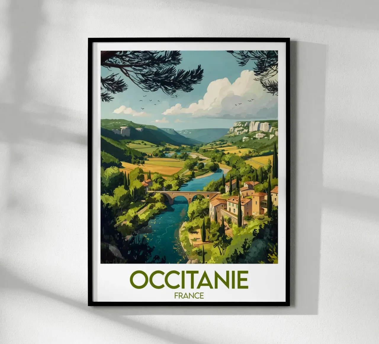 Affiche Occitanie carta hahnemühle da Frame the World