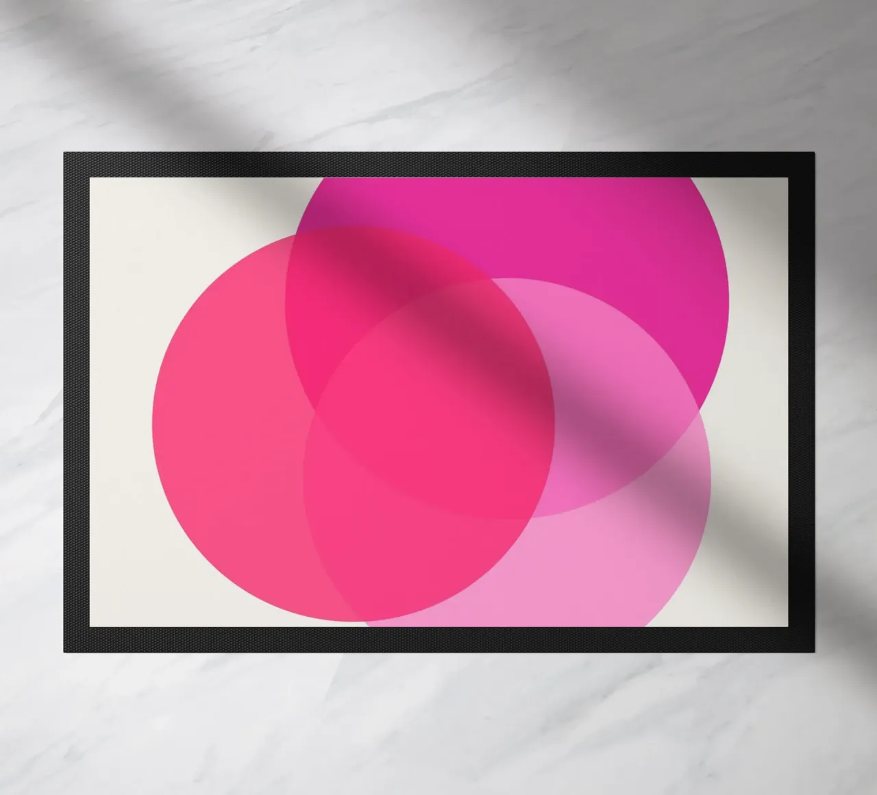 Spheres doormat by Rose Beck Art