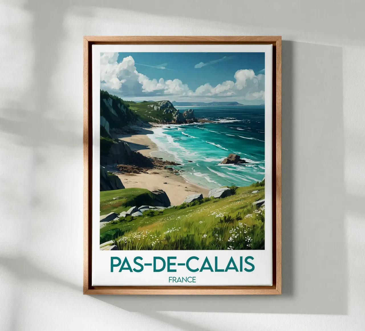 Manifesto Pas-de-Calais tela con Cornice a cassetta da Frame the World