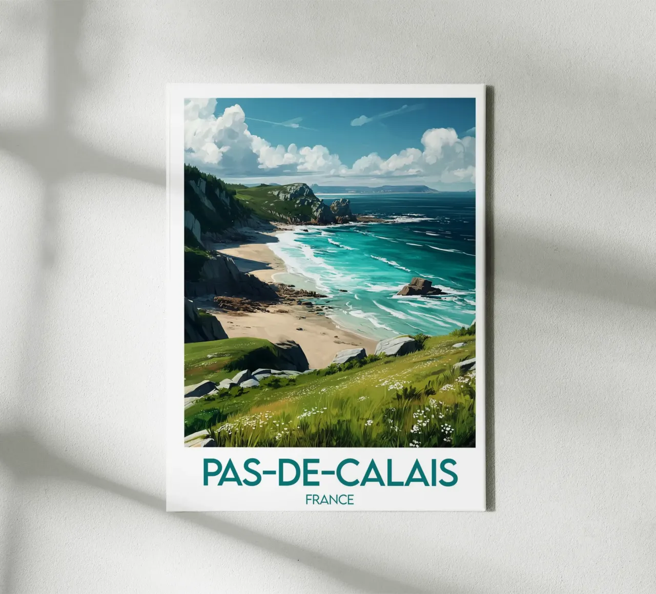 Manifesto Pas-de-Calais tela con Cornice a cassetta da Frame the World