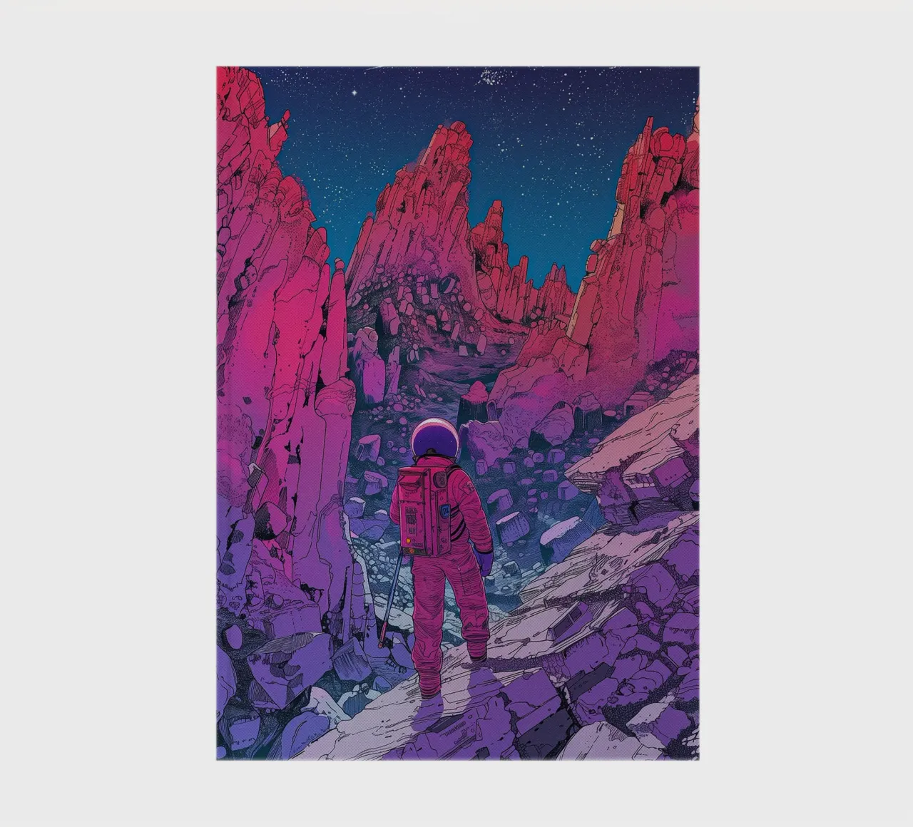 Neon Voyager notebook by Attaboy Dsgn