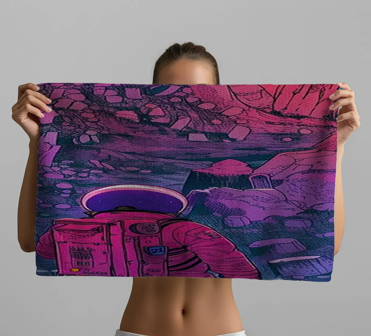 Neon Voyager asciugamano da bagno da Attaboy Dsgn