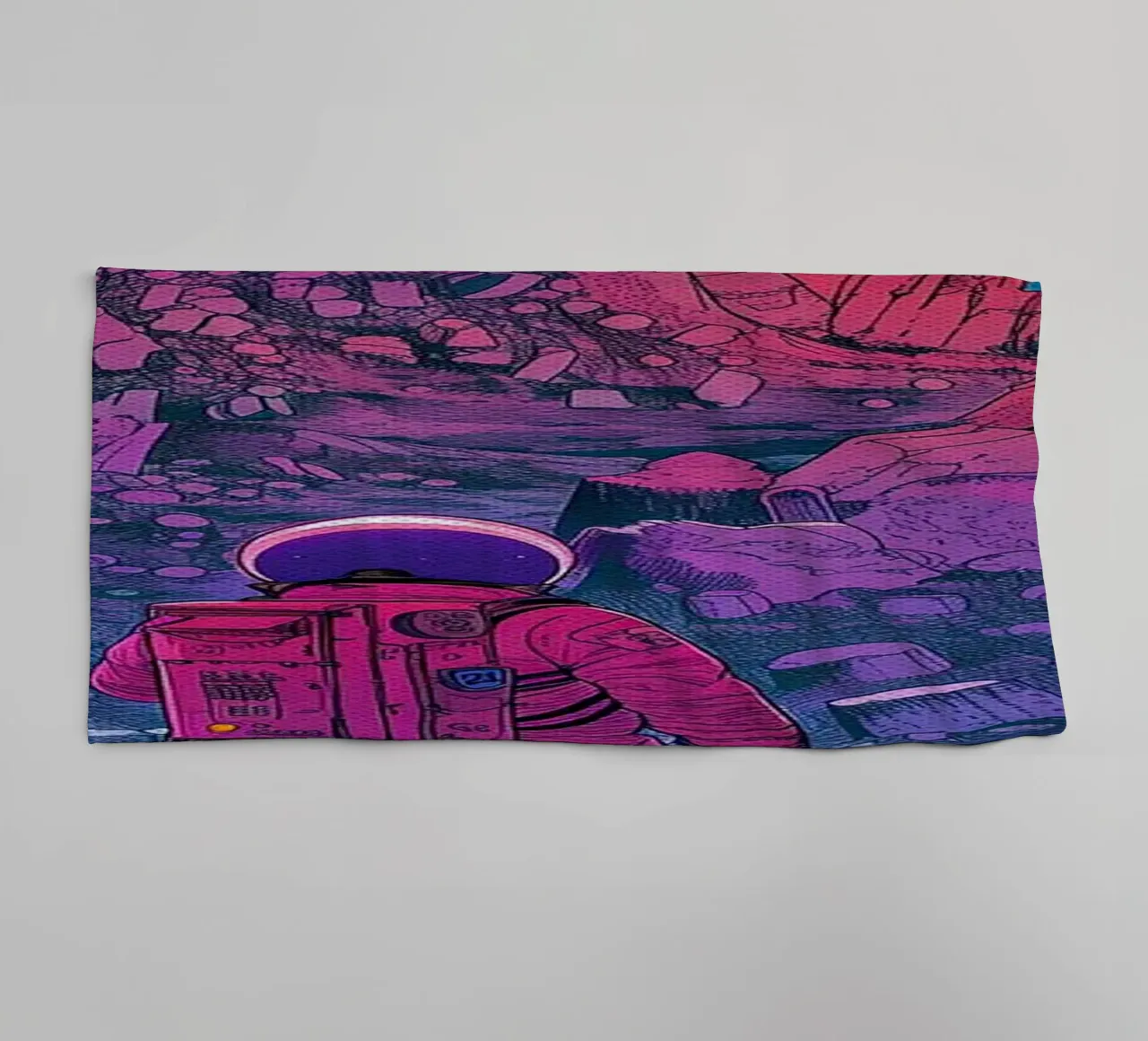 Neon Voyager asciugamano da bagno da Attaboy Dsgn