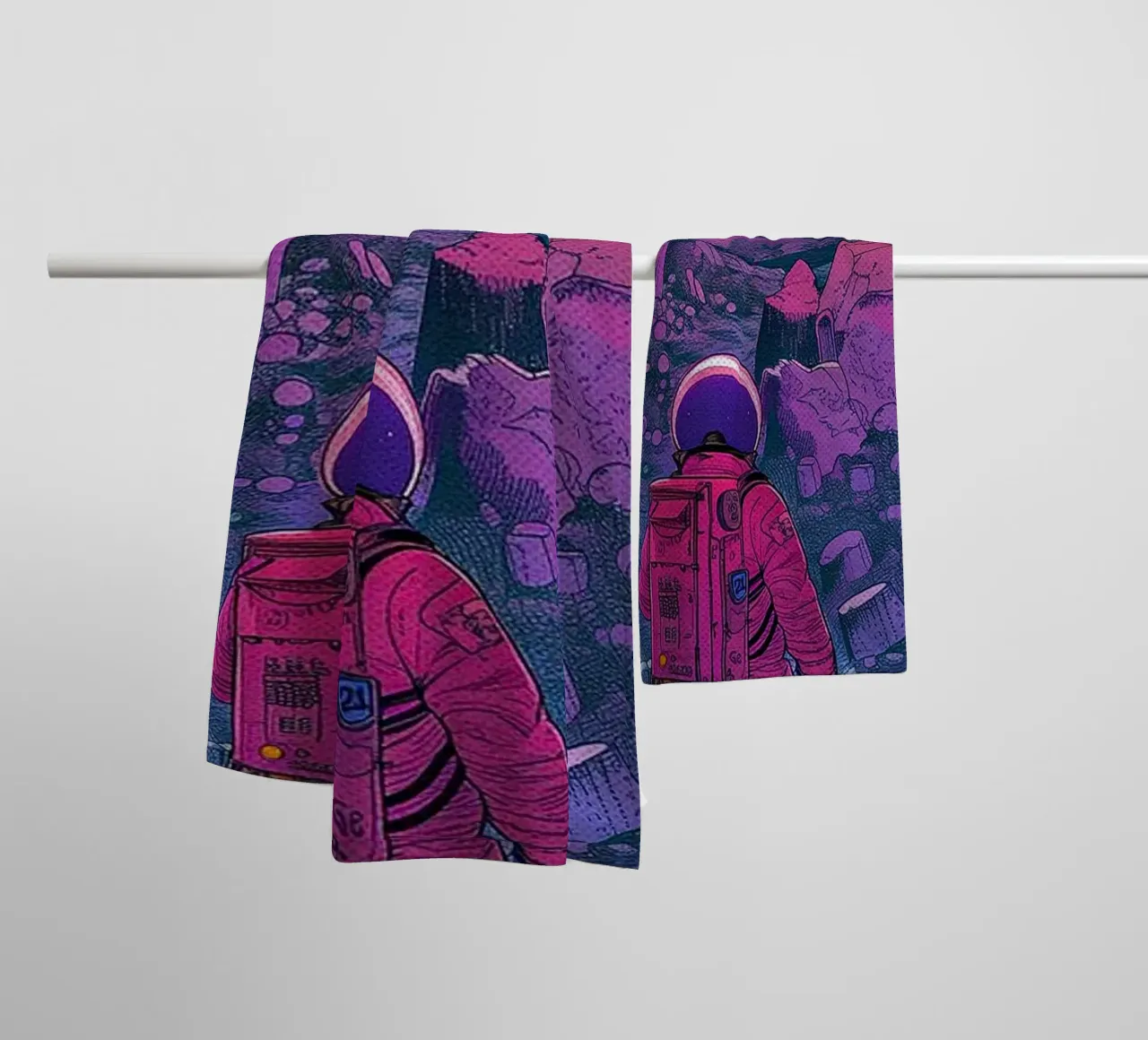 Neon Voyager asciugamano da bagno da Attaboy Dsgn