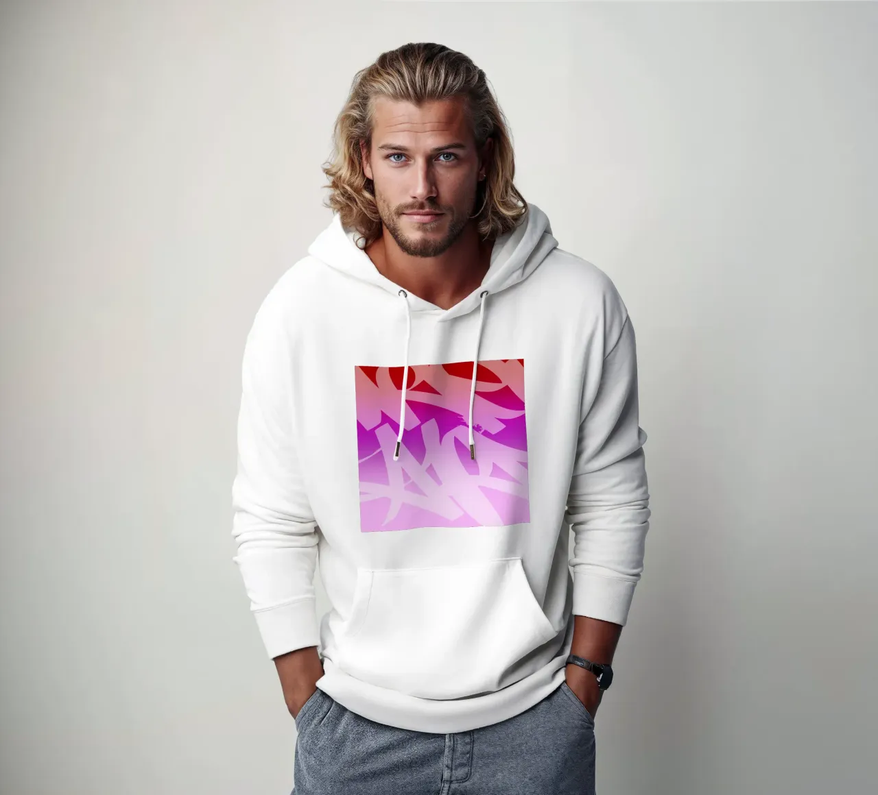 Pinky Graffiti felpa con cappuccio da Flo Klein