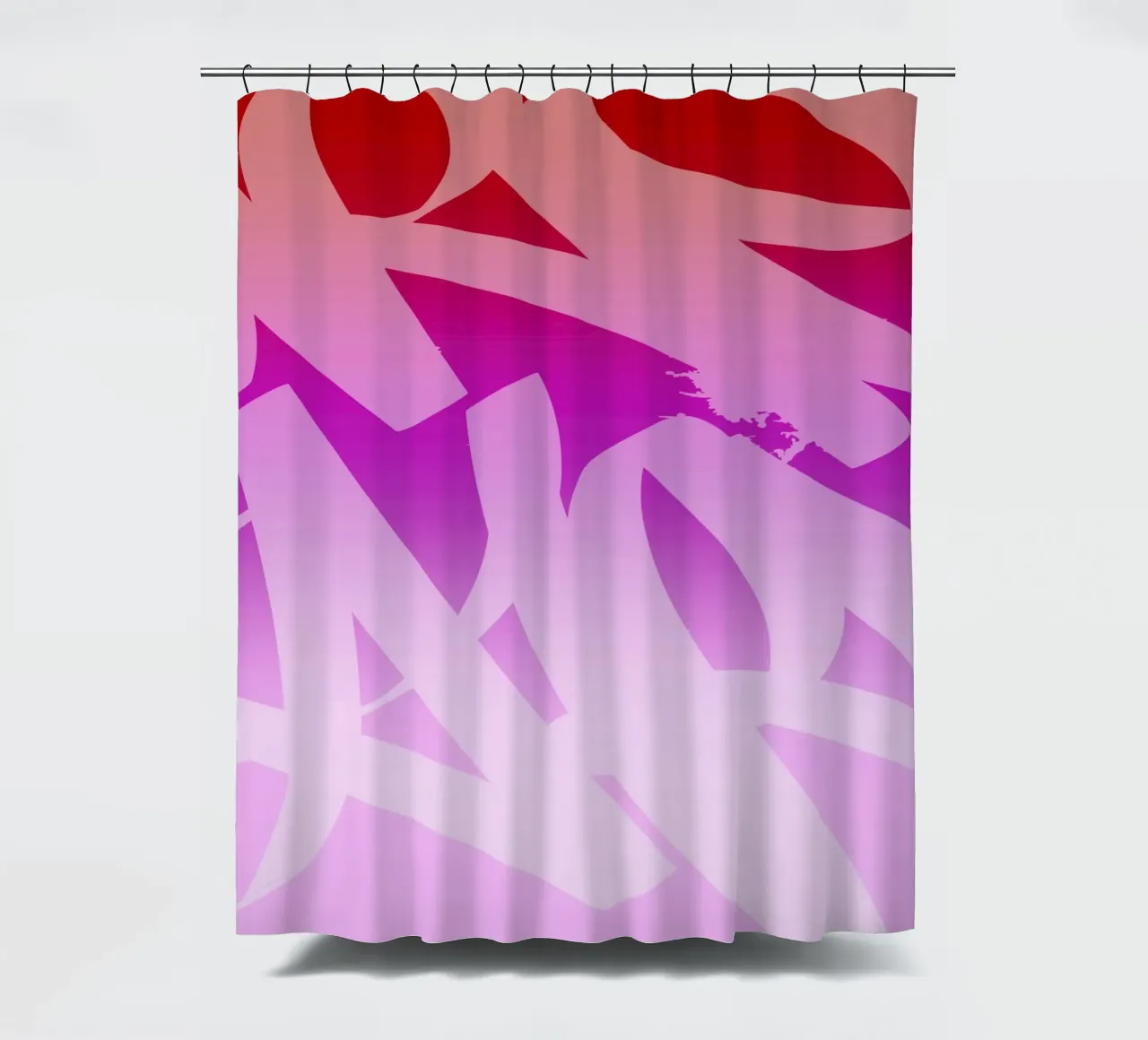 Pinky Graffiti shower curtain by Flo Klein