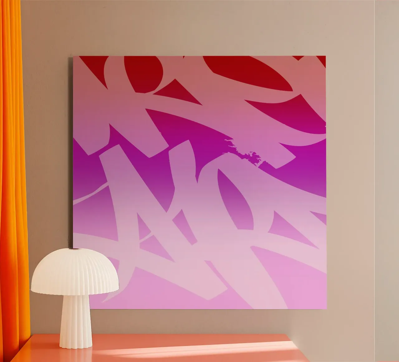 Pinky Graffiti alluminio dibond da Flo Klein